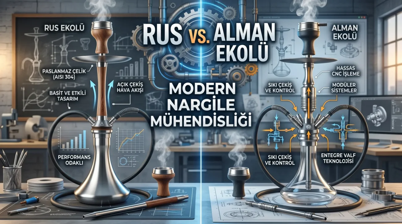 Rus vs. Alman Ekolü – Modern Nargile Mühendisliğinde Devlerin Savaşı – blog görseli