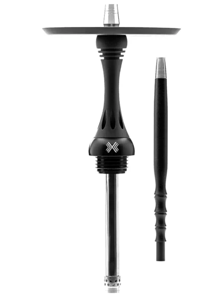 Alpha Hookah Model X Black Matte Rus nargile takımı – siyah gövde görünümü