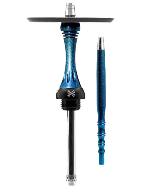 Alpha Hookah Model X Breeze Rus nargile takımı – mavi, turkuaz gövde görünümü