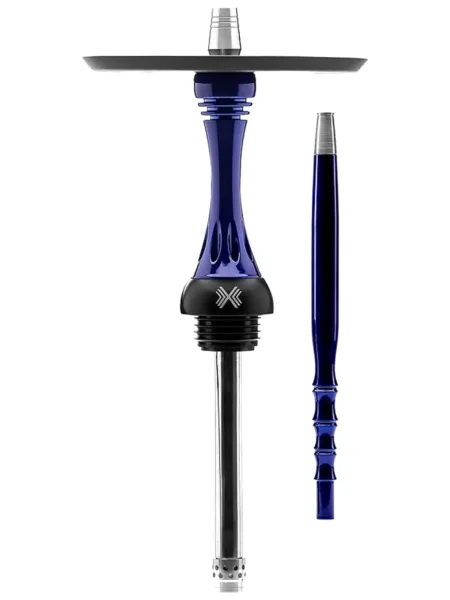 Alpha Hookah Model X Dark Blue Rus nargile takımı – lacivert gövde görünümü