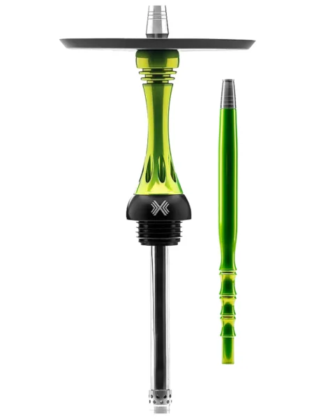 Alpha Hookah Model X Lime Rus nargile takımı – yeşil gövde görünümü