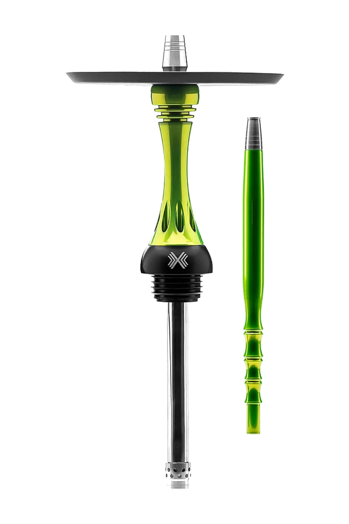 Alpha Hookah Model X Lime Rus nargile takımı – yeşil gövde görünümü