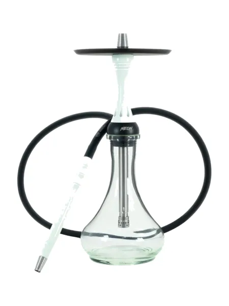 Alpha Hookah Model X Neon Rus nargile takımı – beyaz gövde görünümü