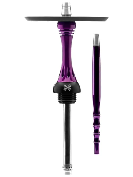 Alpha Hookah Model X Purple Rus nargile takımı – mor gövde görünümü