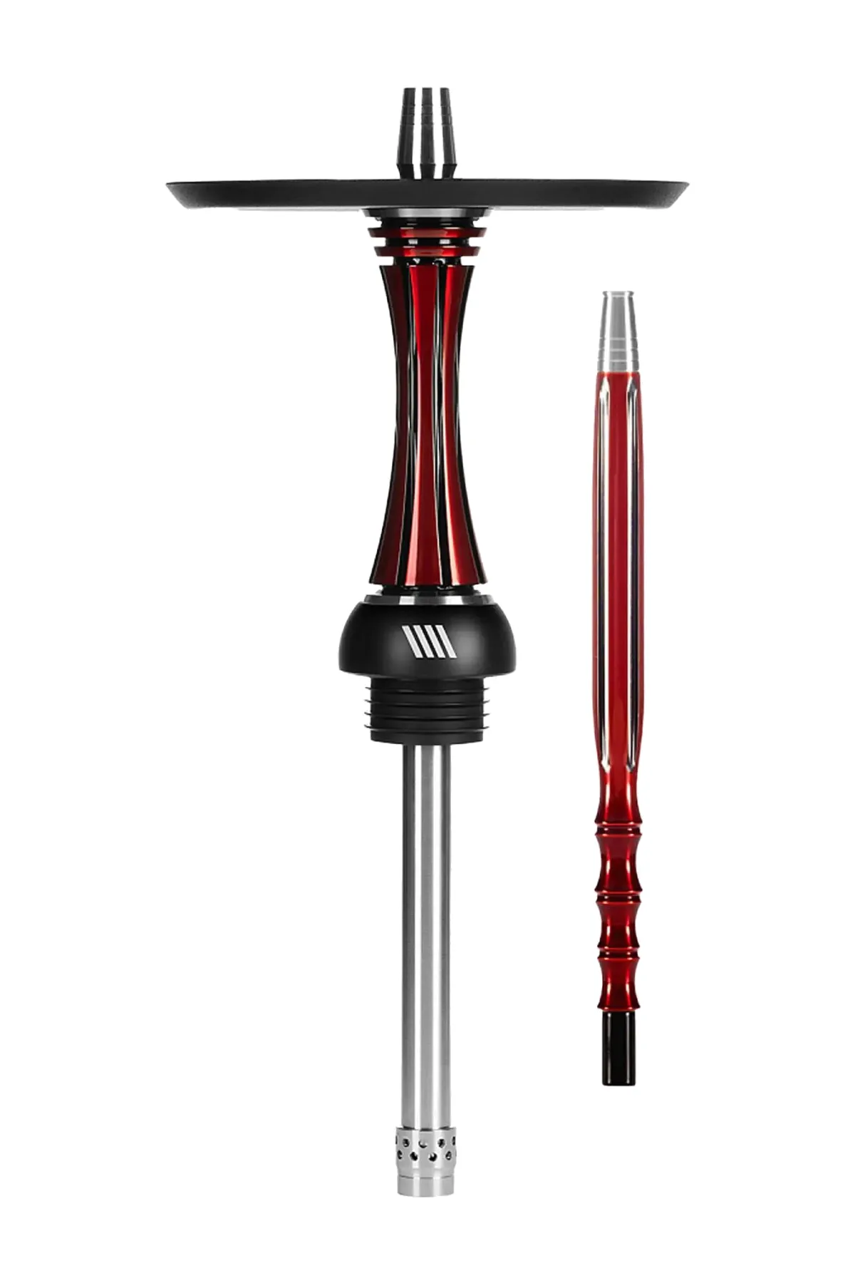 Alpha Hookah Model X Reverse Red Black nargile takımı – kırmızı, siyah tonlu görünüm