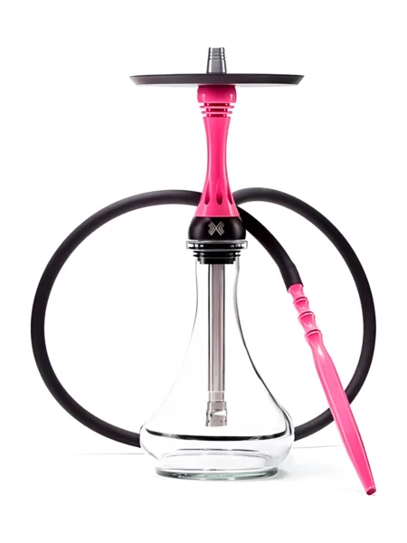 Alpha Hookah Model X Rose Rus nargile takımı – pembe gövde görünümü