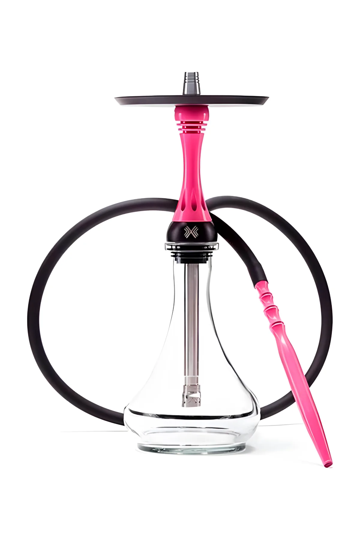 Alpha Hookah Model X Rose Rus nargile takımı – pembe gövde görünümü