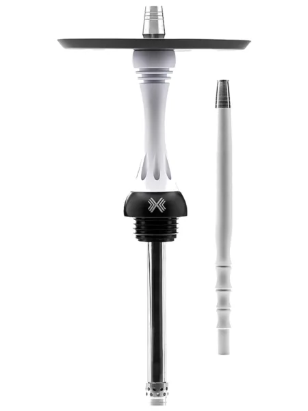 Alpha Hookah Model X Snow White Rus nargile takımı – beyaz gövde görünümü