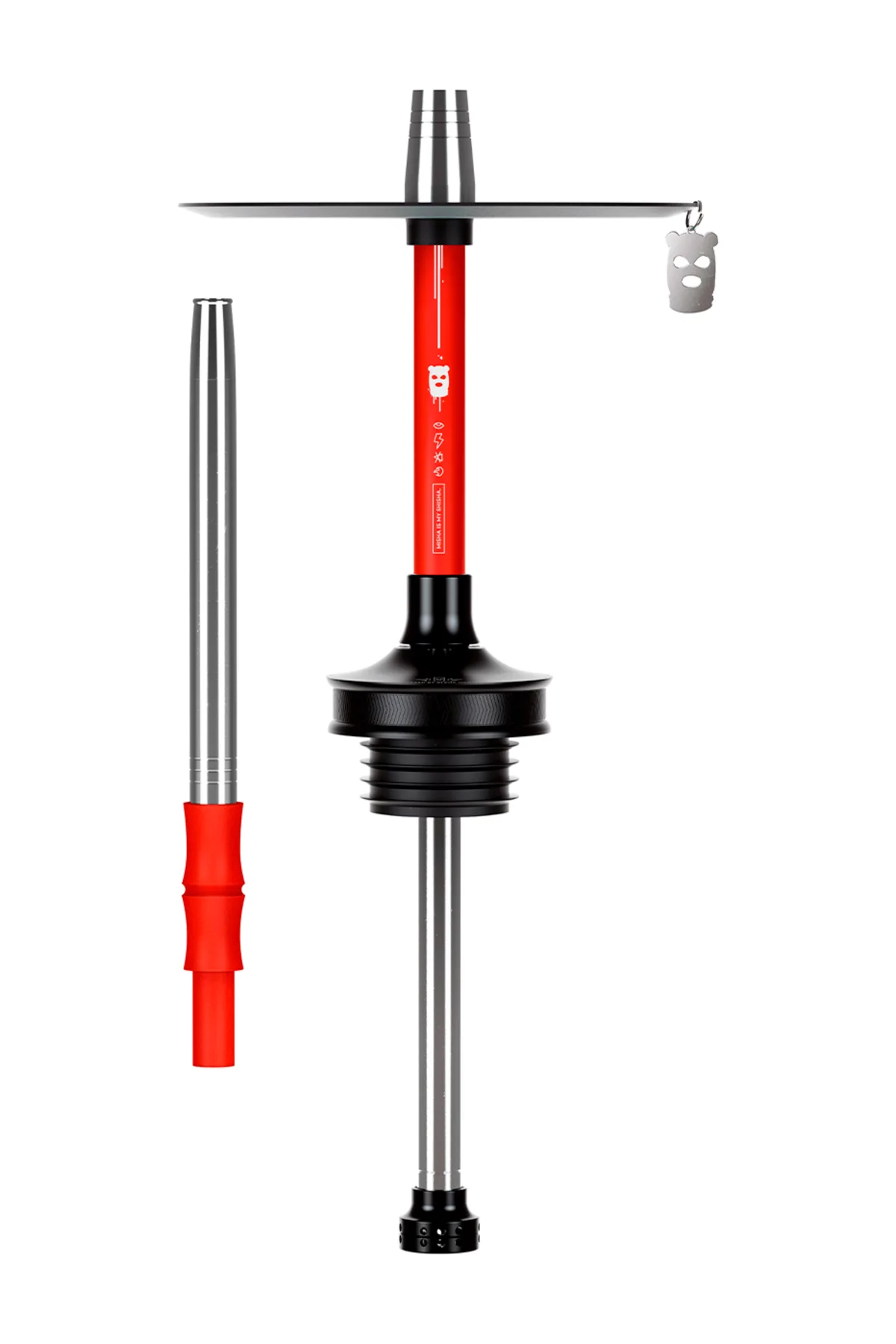 Alpha Hookah Rebel Ferra Red nargile takımı – kırmızı tonlu görünüm