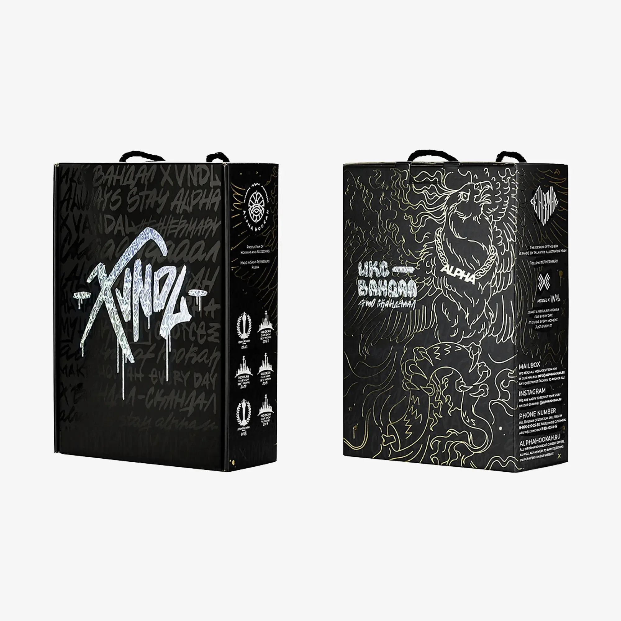 ALPHA Vandal Black Nargile Takımı - Görsel 3