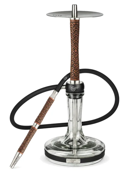 Geometry Hookah Atom nargile takımı – kahverengi, siyah, gümüş tonlu görünüm