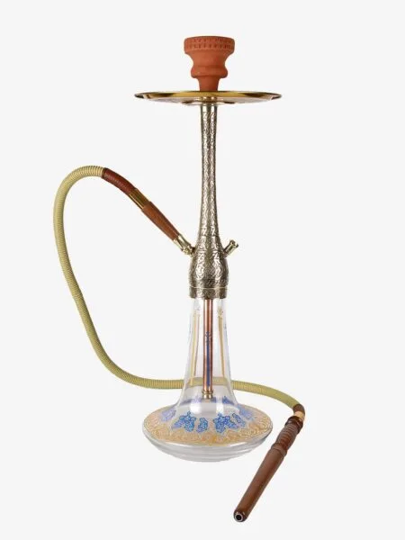 HOOKAH Vidalı Yaldızlı Şişeli Kahveci Nargile Takımı