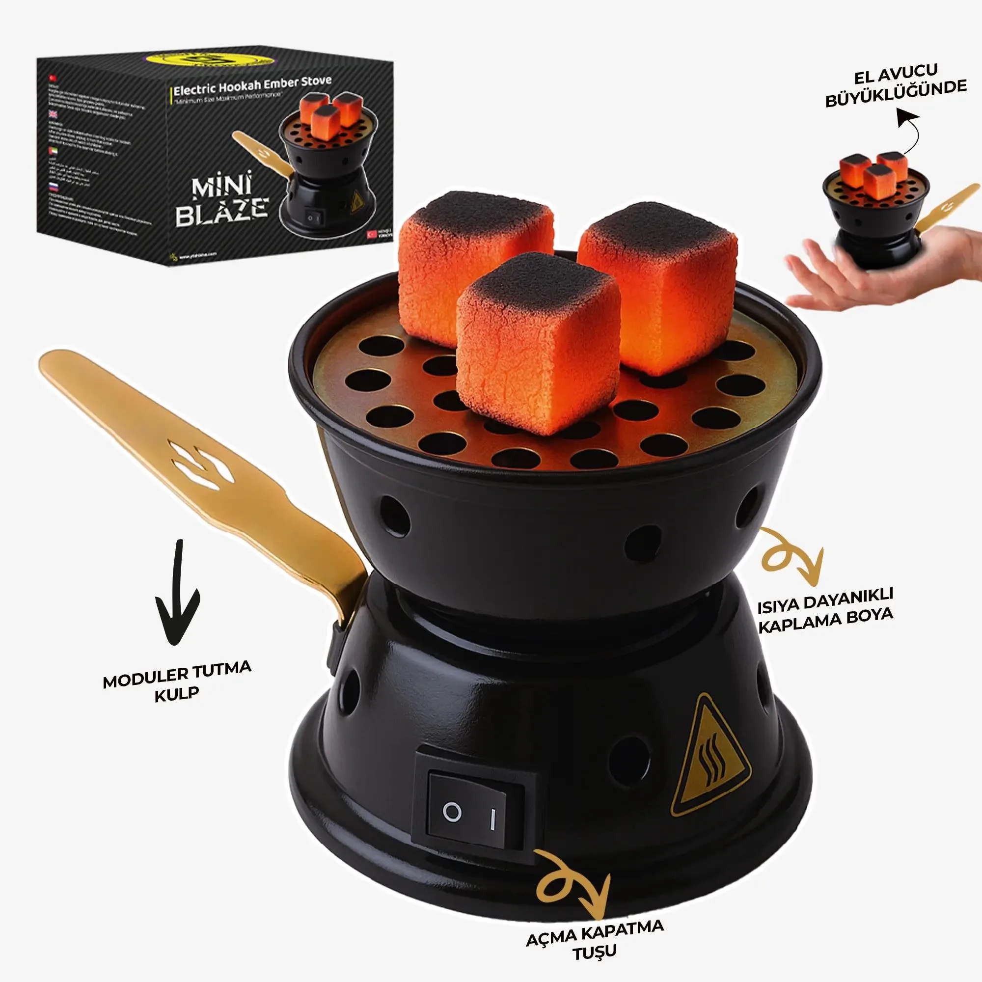 Mini Blaze Nargile Kömür Pişirme Ocağı - Görsel 2