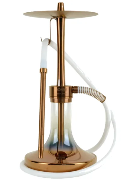 Oduman Infinity Bronz Gövde Bronz Şişe Nargile Takımı, bronz renkli gövde ve cam şişe görünümü