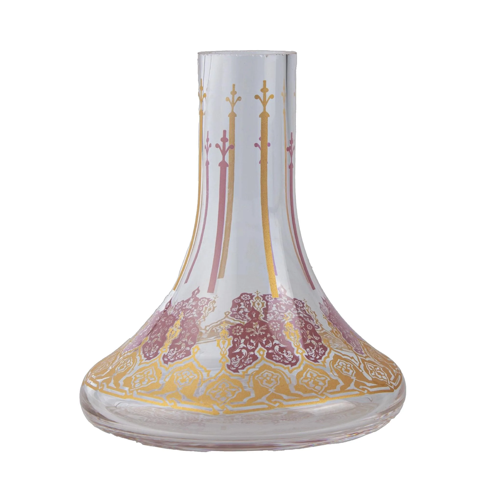 Small Gold-Trimmed Droplet Bottle, Red