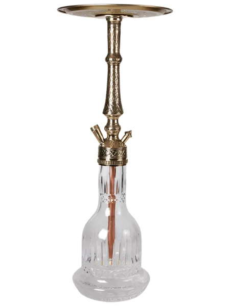 YT Shisha 2. Kalite Vidalı Kahveci No 1, gold, şeffaf renkli nargile