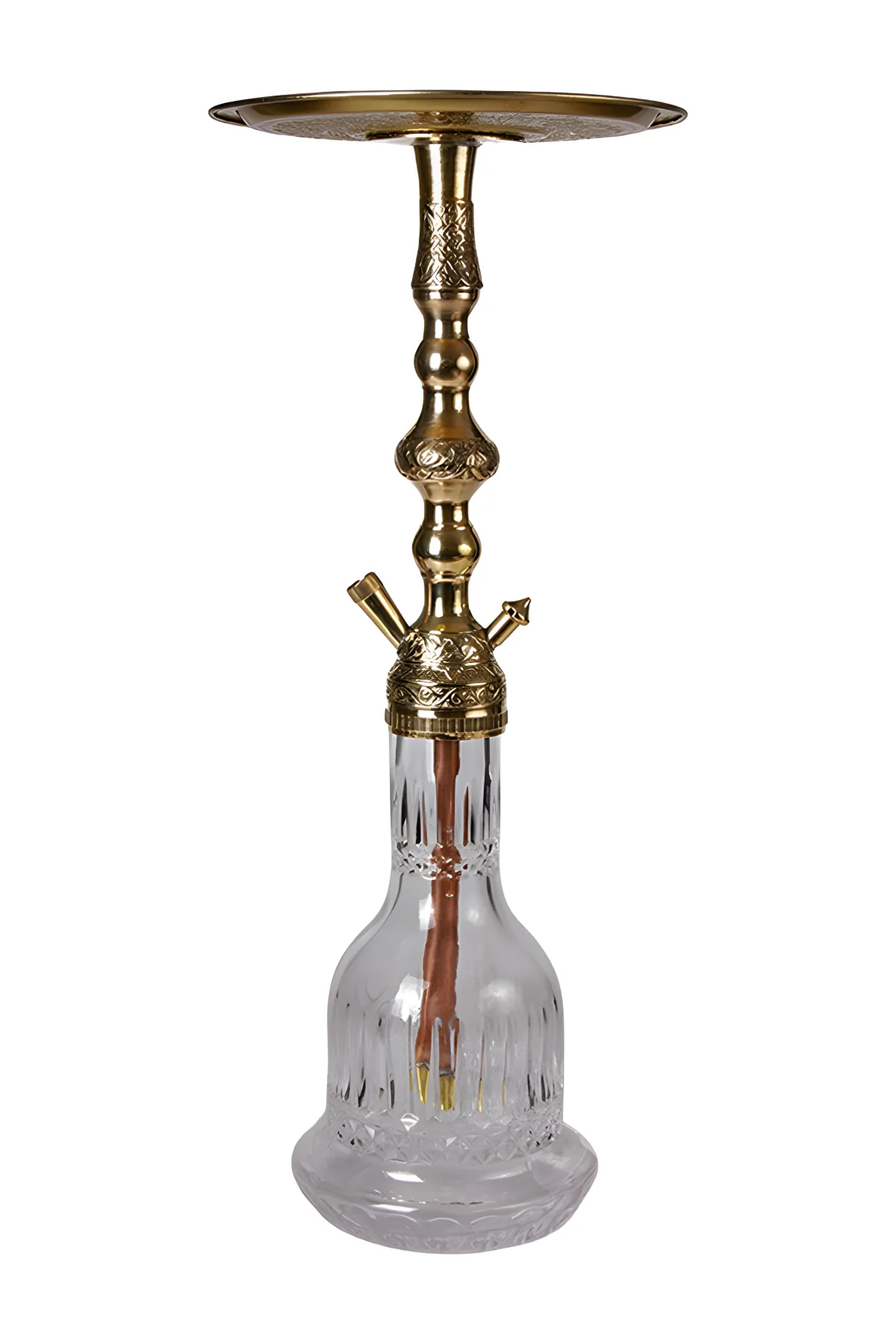 YT Shisha 2. Kalite Vidalı Kahveci No 4, gold, şeffaf renkli nargile