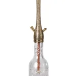 YT Shisha 2. Kalite Vidalı Kahveci No 6, gold, şeffaf renkli nargile