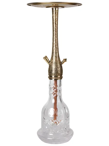 YT Shisha 2. Kalite Vidalı Kahveci No 6, gold, şeffaf renkli nargile