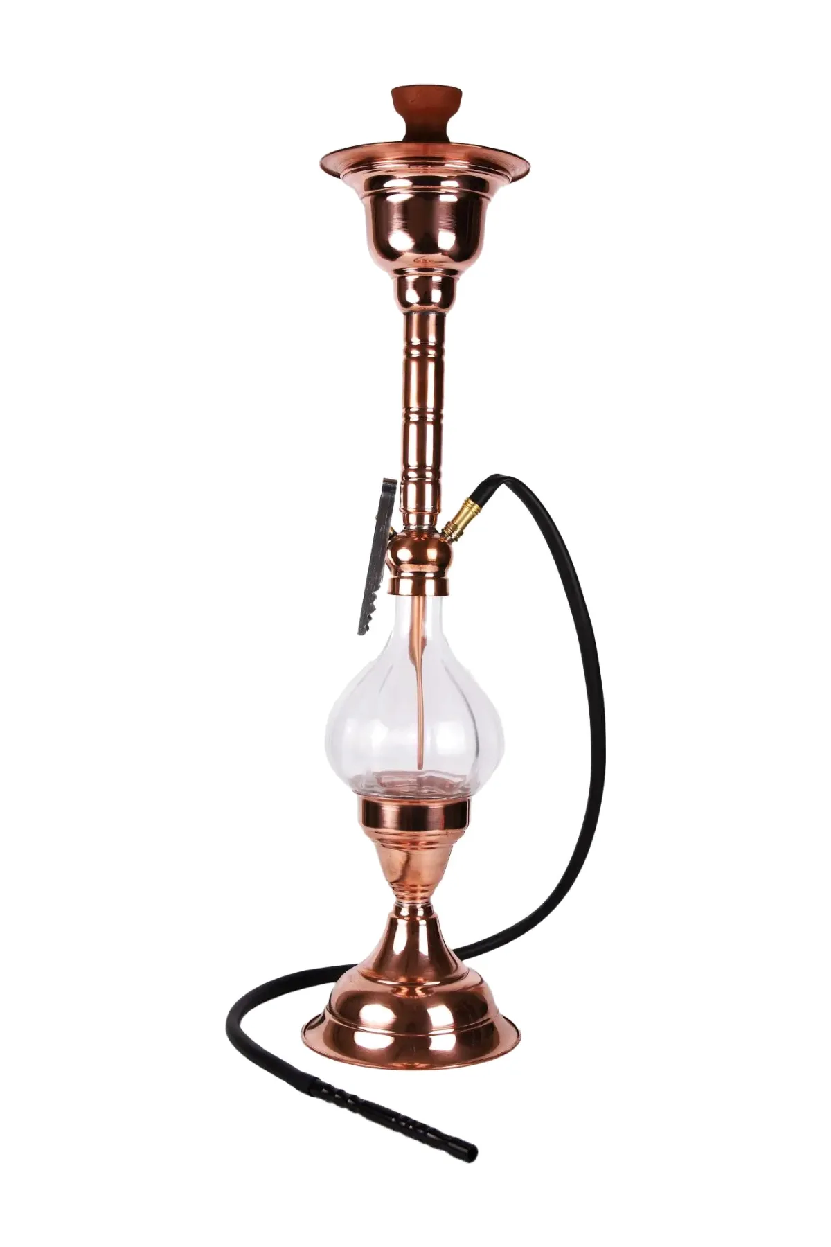 YT Shisha Azeri Sade Bakır, bakır, şeffaf, siyah renkli nargile