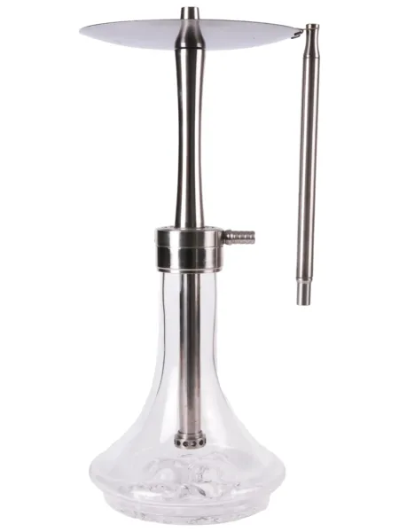 YT Shisha Ballı 2 Çelik, gümüş, şeffaf renkli nargile