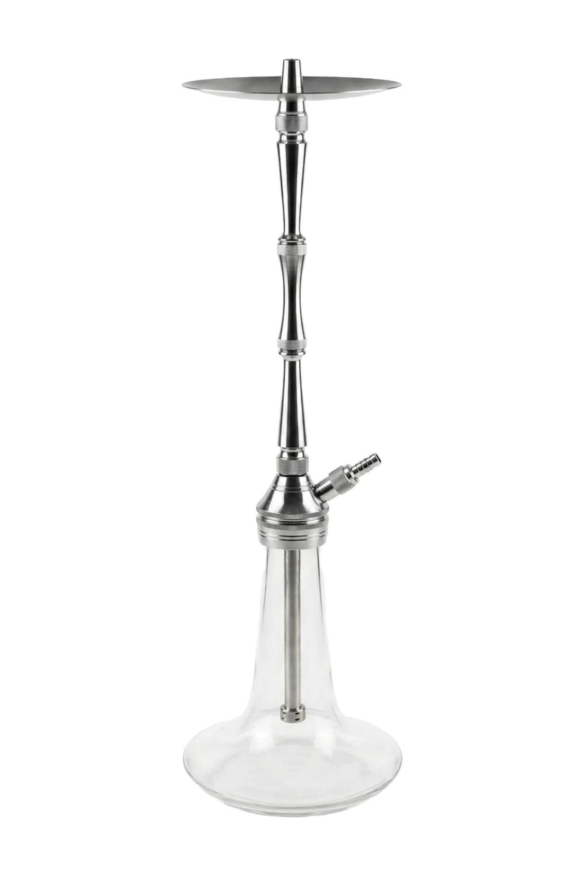 YT Shisha Empire, gümüş, şeffaf renkli nargile