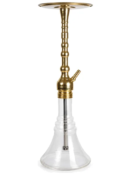 YT Shisha Klasik Puff, gold, şeffaf renkli nargile