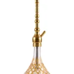 YT Shisha Klasik Puff Altın Kesme Şişeli, gold, şeffaf renkli nargile
