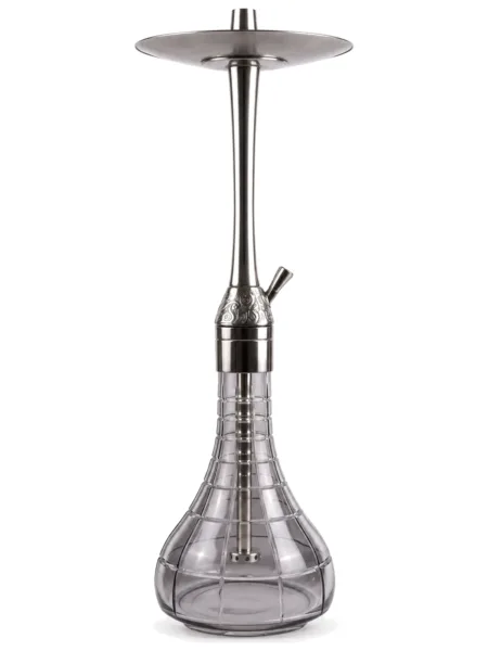 YT Shisha Master Puff Aynalı Şişeli Gümüş, gümüş, gri renkli nargile