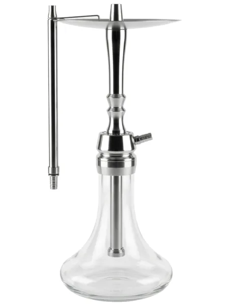 YT Shisha Revolver, gümüş, şeffaf renkli nargile