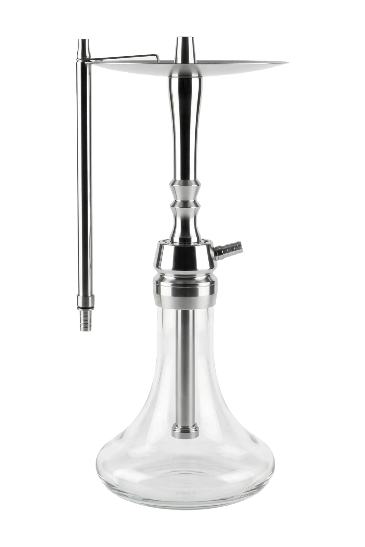 YT Shisha Revolver, gümüş, şeffaf renkli nargile