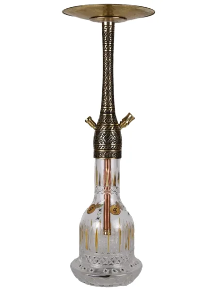 YT Shisha Şehzade Siyah, siyah, gold, şeffaf renkli nargile