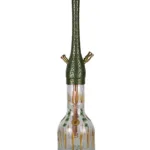 YT Shisha Şehzade Yeşil, yeşil, gold, şeffaf renkli nargile