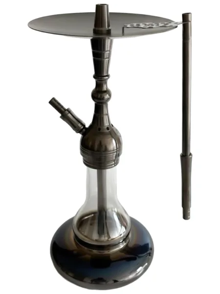 YT Shisha SP Black Titanyum, siyah, şeffaf renkli nargile