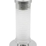 YT Shisha Space Ice beyaz ve gümüş renkli silindirik parça