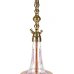 YT Shisha St Vidalı Yaldızlı Şişeli Kahveci Nargile Takımı, gold, mor, şeffaf renkli gövde ve cam şişe görünümü