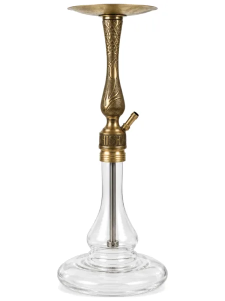 YT Shisha Tulip Puff, gold, şeffaf renkli nargile