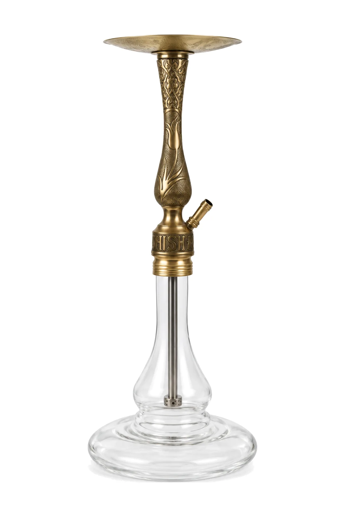 YT Shisha Tulip Puff, gold, şeffaf renkli nargile