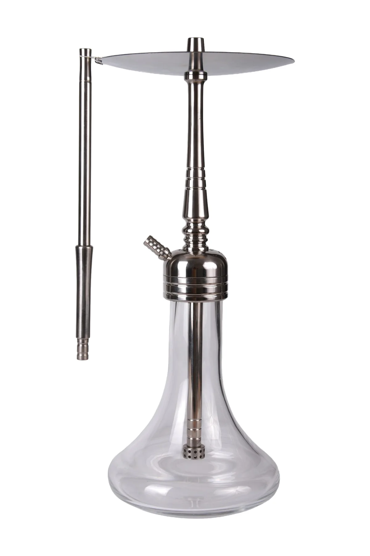 YT Shisha White Off, hookah in silver, white colours