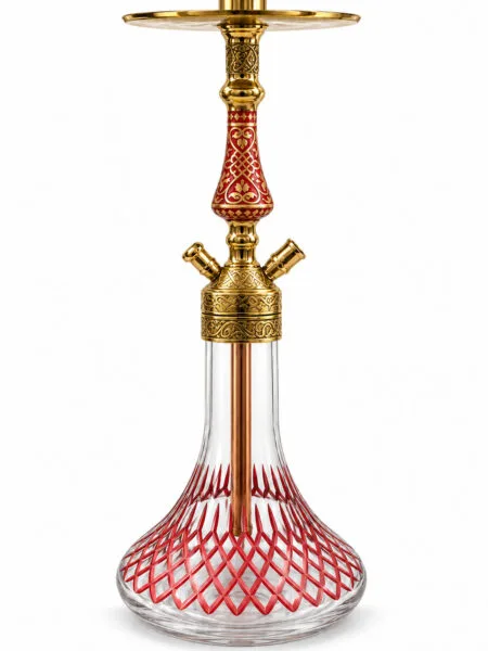 YT Shisha YT Hürrem Kesme Pirinç Nargile Takımı - kırmızı