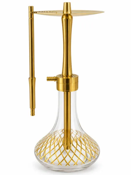 YT Shisha YT Ballı Gold Kesme Çelik Nargile Takımı - gold
