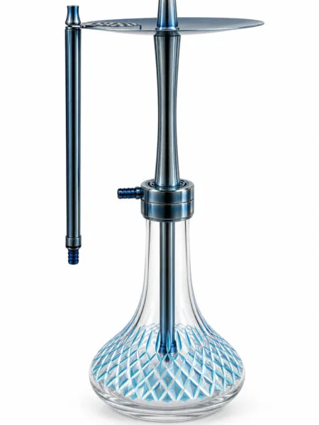 YT Shisha YT Ballı Blue Kesme Çelik Nargile Takımı - mavi