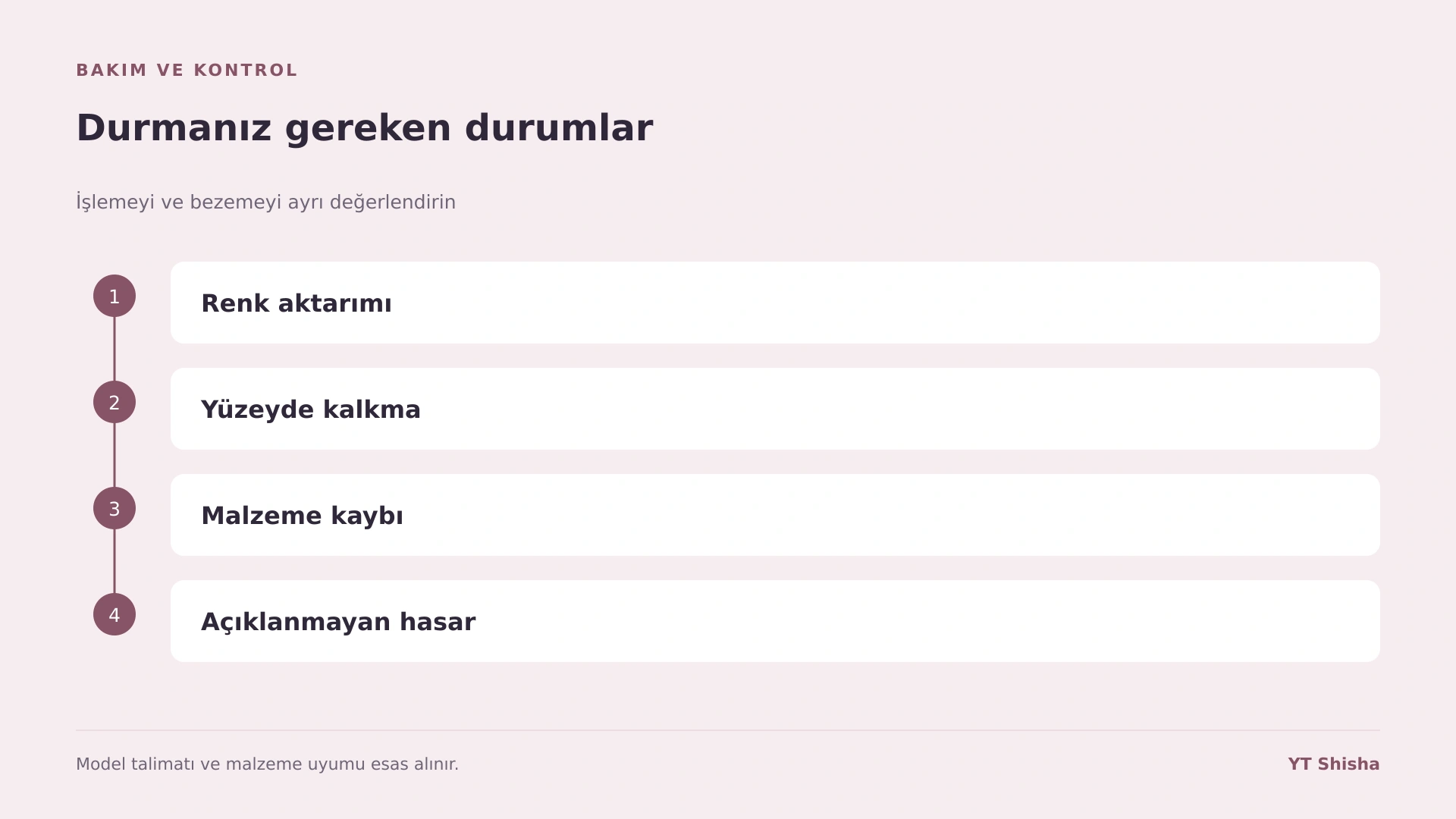 İşlemeyi ve bezemeyi ayrı değerlendirin — Durmanız gereken durumlar