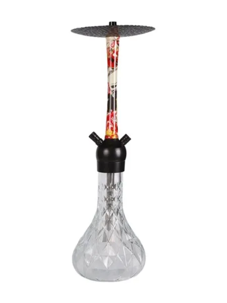 YT Slim Aluminium Hookah Set Red Pattern
