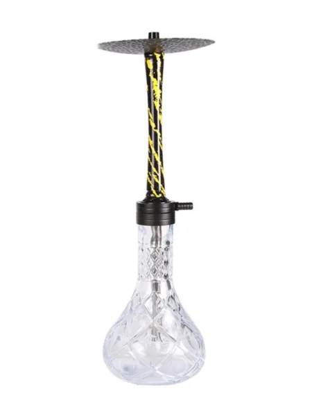 YT Crystal Aluminium Hookah Set Yellow Black